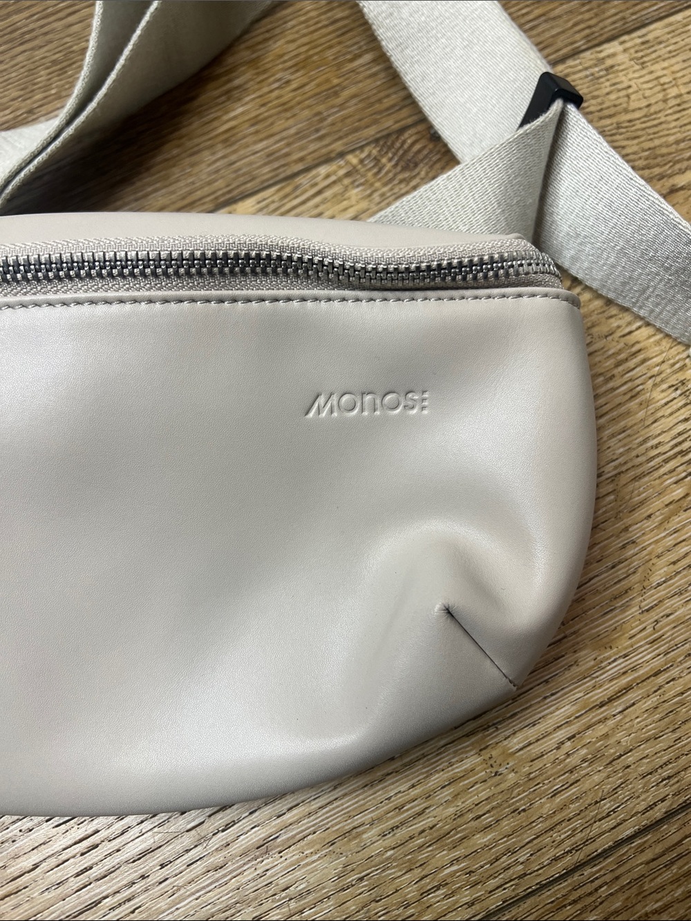 Monos Beige Faux Leather Sling Bag - Picture 2 of 7